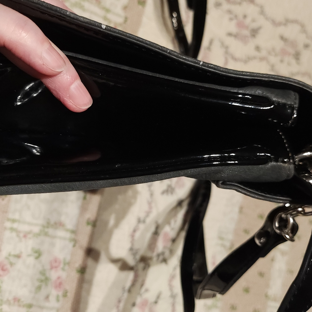 Braccialini Designer Grey Bag Applique Noir Woman City Detective. Prelov… - Picture 10 of 14